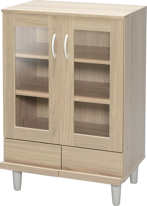 Iris Ohyama Meuble De Rangement Buffet Vaisselier Armoire 3 Portes