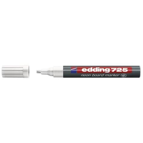 Edding 725 Kesik Uçlu Tahta Kalemi Neon Beyaz 2 5mm Tahta Kalemi Edding