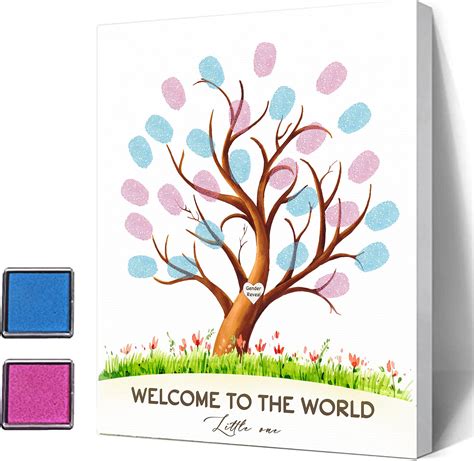 Amazon Baby Gender Reveal Fingerprint Tree Gender Reveal Party