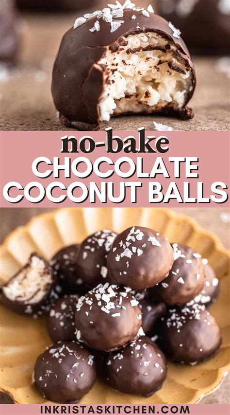 No Bake Chocolate Coconut Balls - In Krista's Kitchen