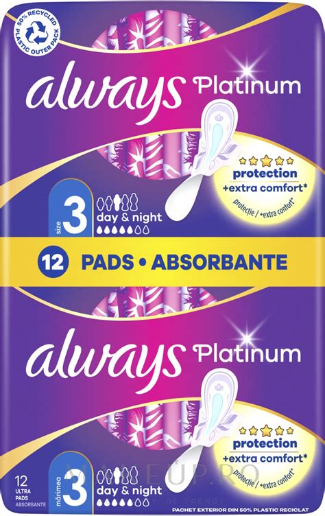 Always Platinum Ultra Night Absorbante 12 Bucăți Makeupro