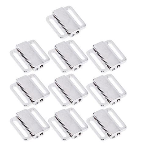 3x10 Sets BIKINI CLIPS Hook Snap Metal Strap Bra Fastener Swimwear