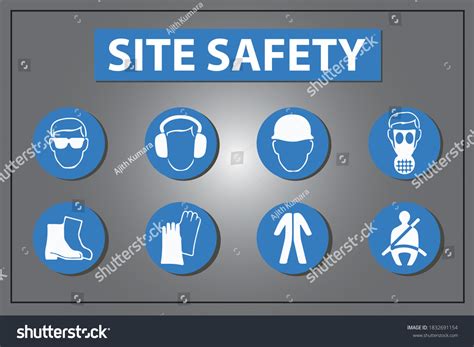 Safety Signs Laboratory Safety Icons Symbols Stock Vector Royalty Free