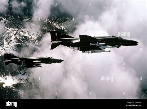 A Right Side View Of An F 4g Advanced Wild Weasel Phantom Ii And An F