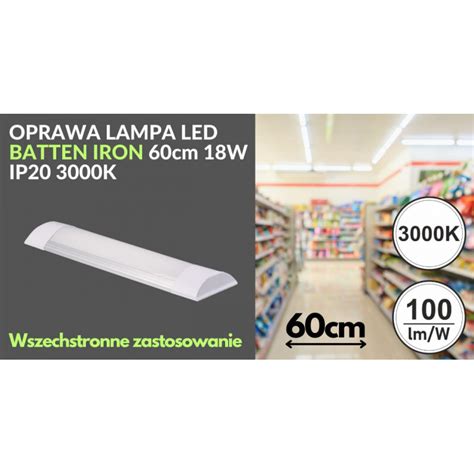 Oprawa Lampa Led Batten Iron Cm W Ip K