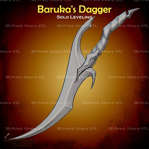 D File Baruka Dagger Cosplay Solo Leveling Stl File D Print Model