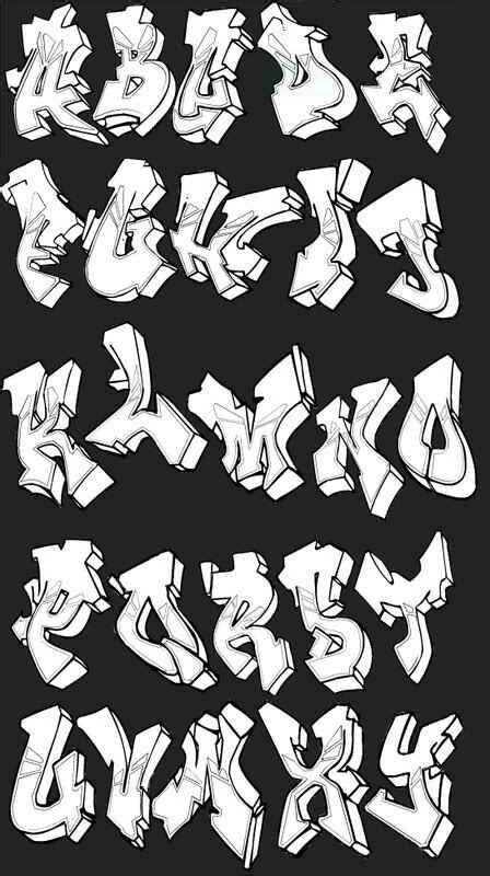 Alphabet Letters In Graffiti 3d