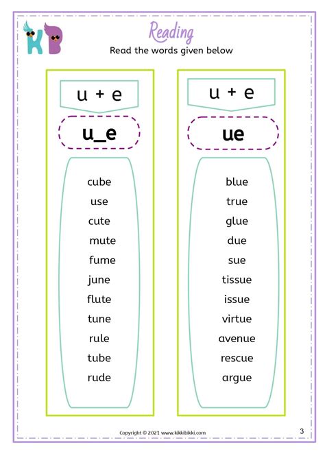 Ue And Ew Words