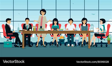 Meeting room Royalty Free Vector Image - VectorStock