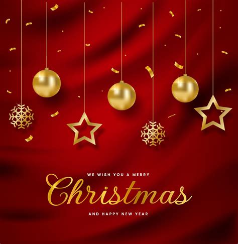 2023 Merry Christmas Happy New Year Background Banner Red Color