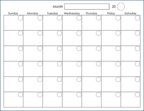 √ Free Printable Monthly Calendar Template