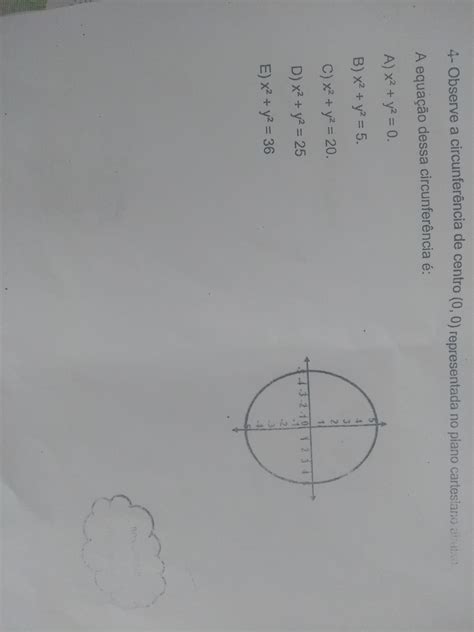 Observe A Circunferência De Centro 0 0 Representada No Plano