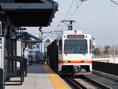 Premium Photo | Light rail in denver, colorado.