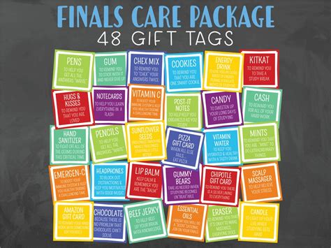 Finals Survival Kit Or Care Package Printables Final Exams Care Package