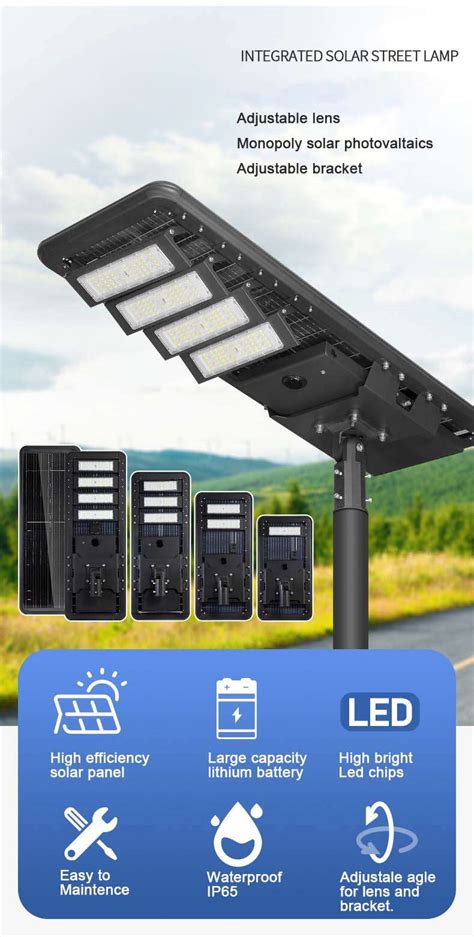 All In One Ip Waterproof Motion Sensor Solar Street Light Led