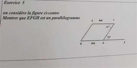 On Consid Re La Figure Ci Contre Montrer Que Efgh Est Un