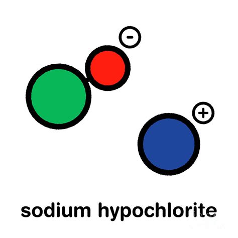 Sodium Hypochlorite Chemical Structure Photograph By Molekuulscience