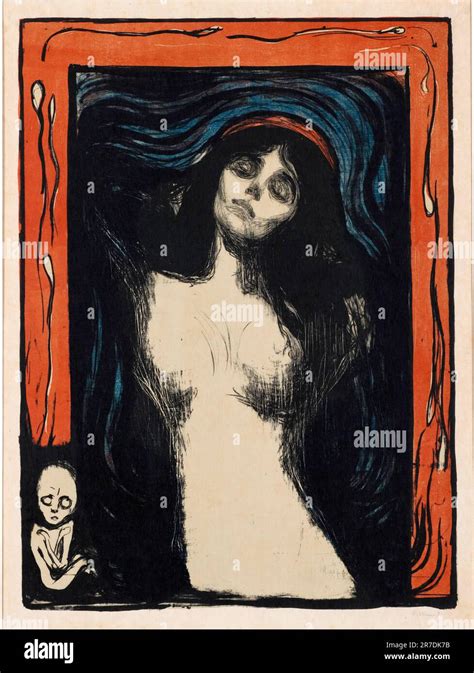 Edvard Munch, Madonna, lithographic print, 1895-1902 Stock Photo - Alamy