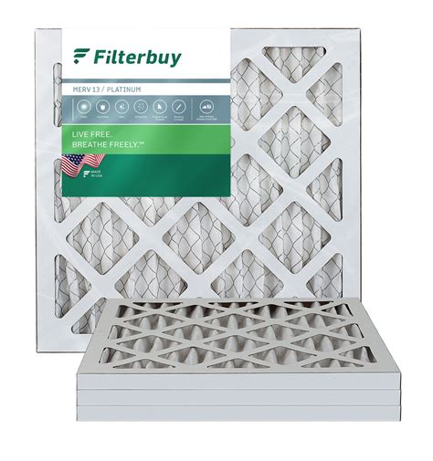 10x10x1 MERV 13 Pleated Air Filters for AC and Furnace | Filterbuy