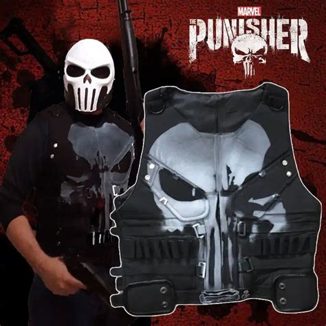 The Punisher Cosplay Costume Halloween Costumes For Adult Cosplay