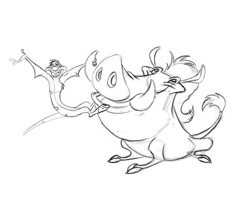 Timon And Pumbaa Hakuna Matata Coloring Page