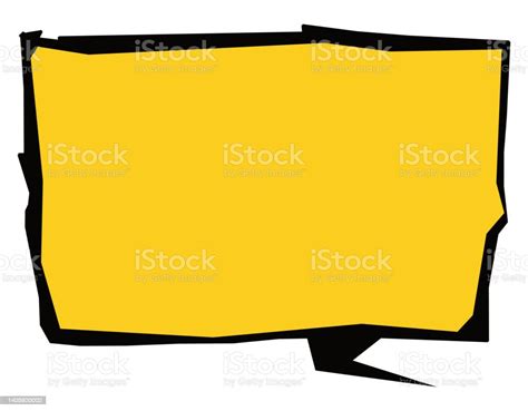 Empty Yellow Dialog Box With Squared Borders Vector Illustration Stock