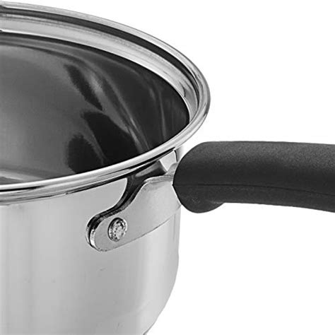 Amazon Brand Solimo Stainless Steel Saucepan With Glass Lid