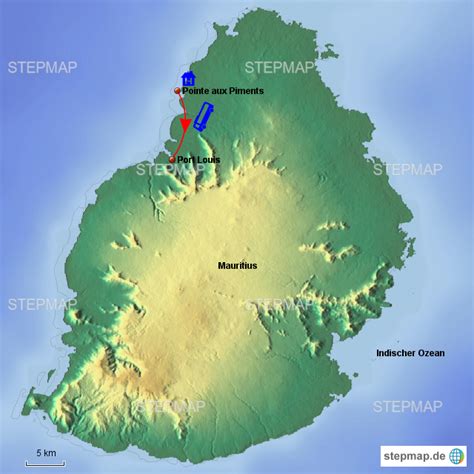 Stepmap Mauritius Port Louis Landkarte F R Afrika