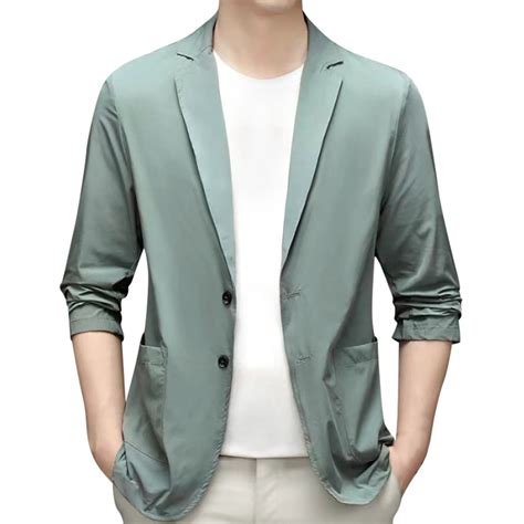 2025 Spring Summer Mens Lightweight Suit Men Summer Suit Jacket Casual