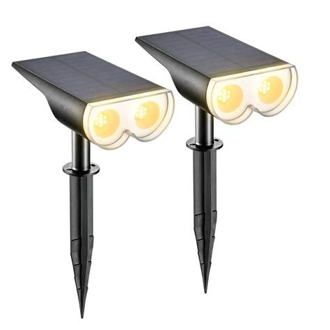 Linkind Solar-Powered Outdoor Lights, 3000K, IP67 Waterproof, for Garden/Yard/Pathway, 2 Pack ...