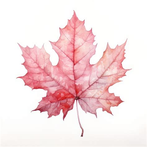 Premium AI Image | Watercolor maple leaf isolated on white background