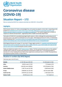 Coronavirus Disease Covid Situation Report Cde