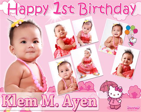 Happy 1st Birthday Tarpaulin Design