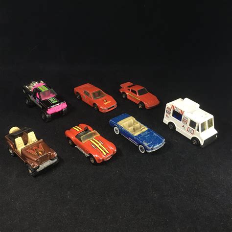 Lot of 7 Vintage 1980s Hot Wheels Cars - Mattel - Hobby Spirit