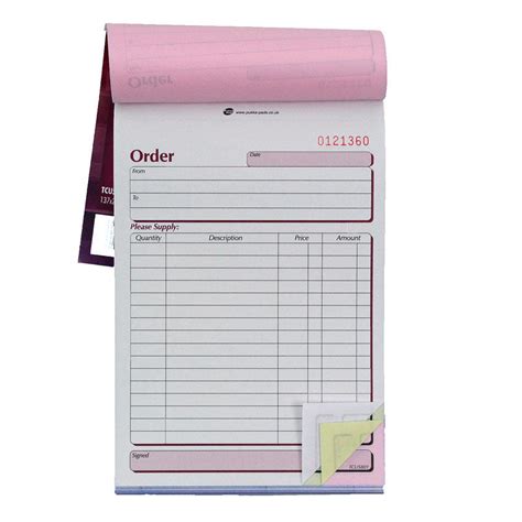 Pukka Pad Triplicate Order Book 50 Sets Ncr 137x203mm Zentesi