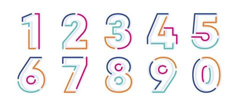 Number Font Vector Art, Icons, and Graphics for Free Download