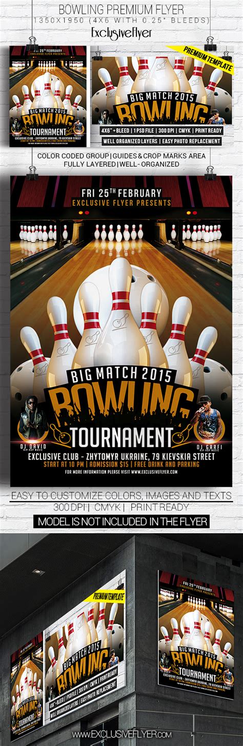 Bowling Tournament Premium Flyer Template On Behance