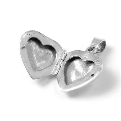 Pendentif Boîte Coeur en Argent Boutique Nirvana