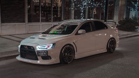 White Stanced Evo X