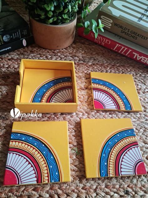 Vipakka Hand Painted Patachitra Coasters