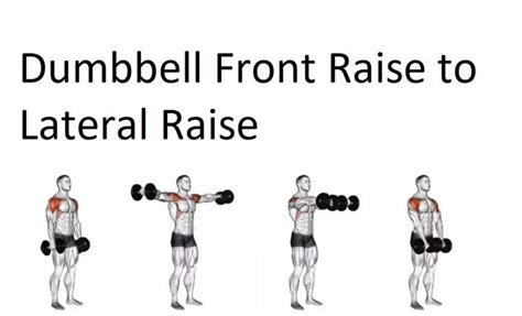 Dumbbell Front Raise to Lateral Raise | Front raises, Lateral raises, Dumbbell