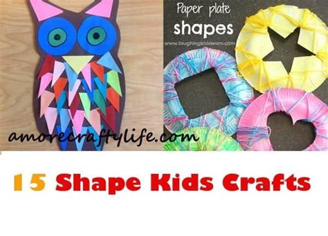 Shape Kids Crafts – Creative Math Crafts - A More Crafty Life