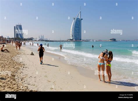 United Arab Emirates Dubai Burj Al Arab Beach Stock Photo Alamy