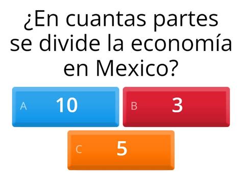 Cuestionario De Division De Actividades Economicas En Mexico Quiz