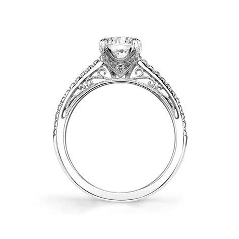 Round Diamond Ring Mounting By Sylvie 14k White Gold Diamond Stores