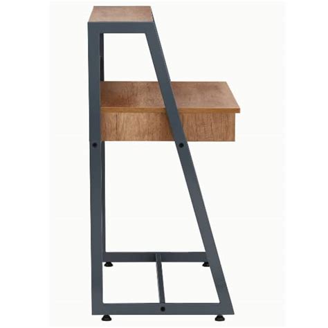 Homework Basics Study Desk With Drawer Open Storage And Shelf Grey