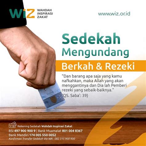 Sedekah Mengundang Berkah Dan Rezeki Wahdah Inspirasi Zakat