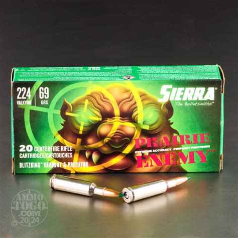 224 Valkyrie Ammo 20 Rounds Of 69 Grain Polymer Tipped By Sierra Bullets