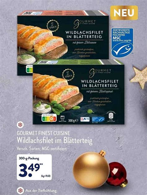 Gourmet Finest Cuisine Wildlachsfilet Im Blätterteig Angebot bei ALDI