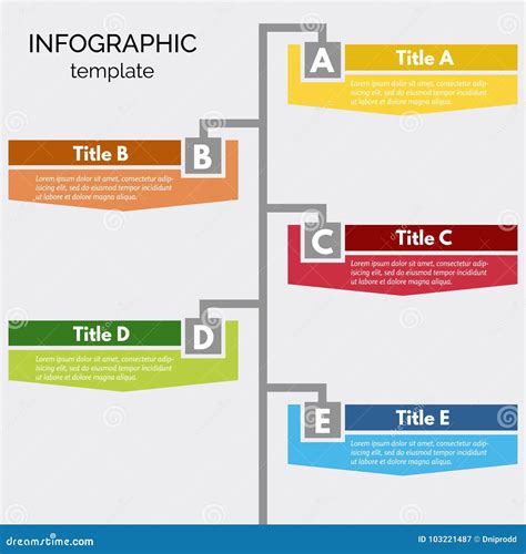 五个步infographic设计元素 逐步的infographic设计模板 向量例证 插画 包括有 编号 图标 103221487